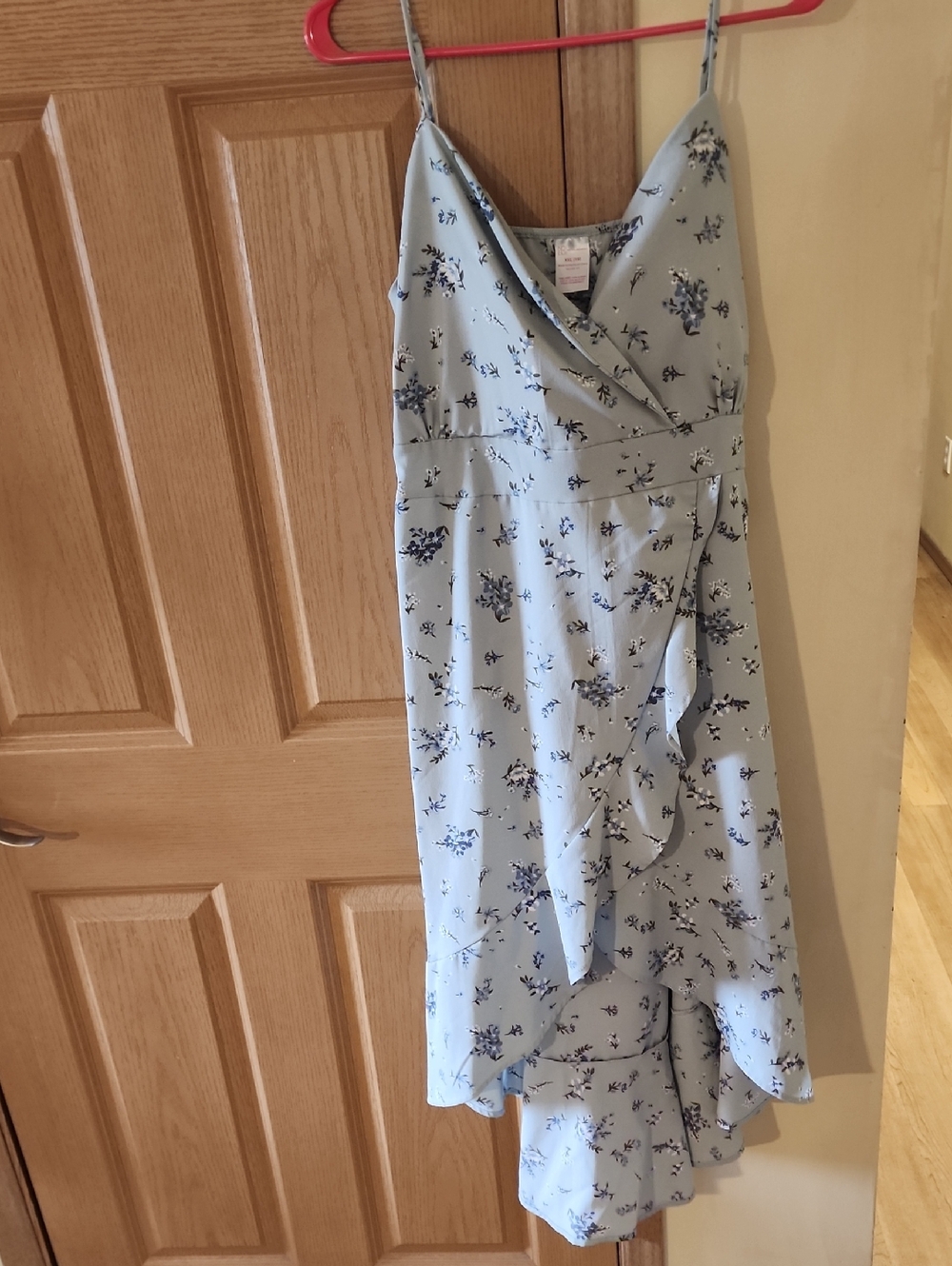 No Boundaries Light Blue Floral High-Low Dress